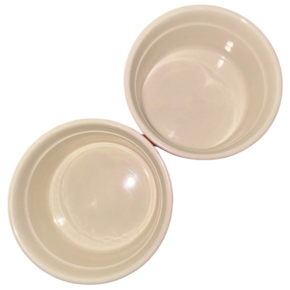 HIC Ramekin Set 4 oz (2pc) Red & White Kitchen Bakeware - NO CHIPS! FAST SHIP! - Picture 5 of 5